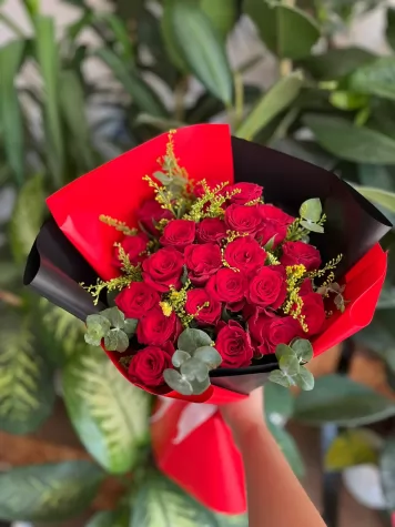 21`Li Kırmızı Gül Buketi 